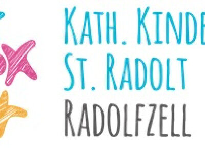 Kath. Kinder St. Radolt Radolfzell Logo mit bunten Sternen.
