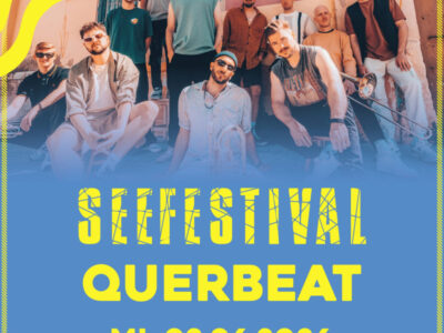 Seefestival Querbeat Band-Foto. Musikfestival-Event mit Live-Band.